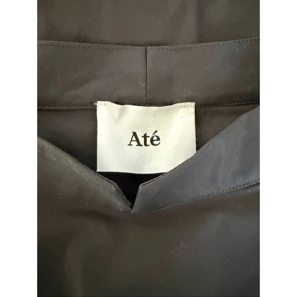 Até Italy Black Cotton Blend Sleeveless Structured Shell Top Size 44 US 8/10 - Picture 6 of 12